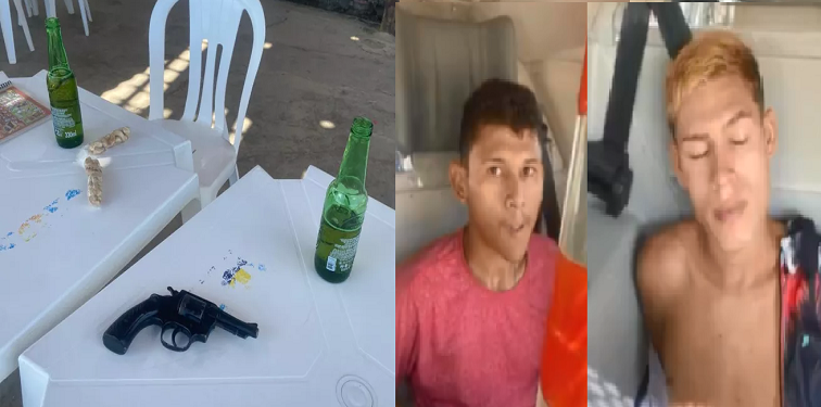 Suspeitos de roubo são presos tomando cerveja em praia